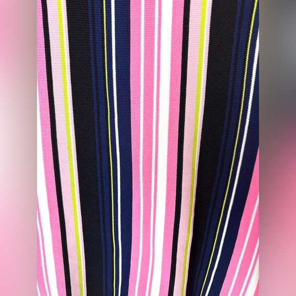 RACHEL ROY Taryn Tank Top Sweater Striped Knit Shell Blouse Shirt Pink Black - Picture 3 of 11